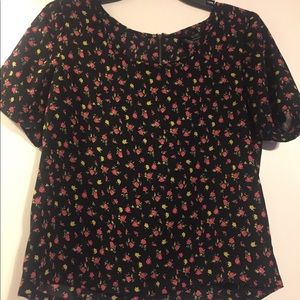 Floral crop top by Fun and Flirt.